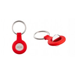 Porte clés jeton métal rouge