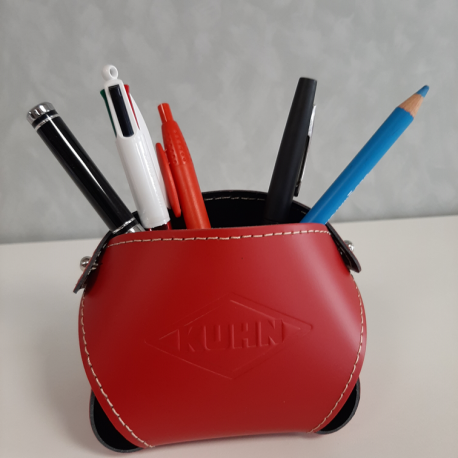 Leather pencil holder